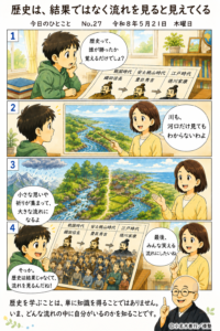 歴史は、結果ではなく流れを見ると見えてくる